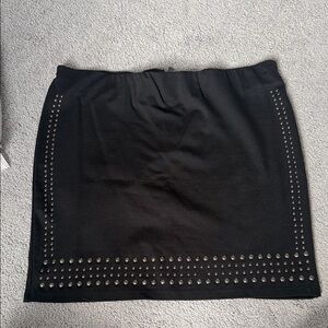 Black Studded Mini Skirt - Sleek Women's Skirt